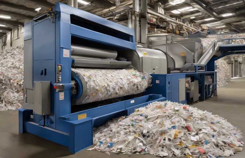 mixed office waste paper processing