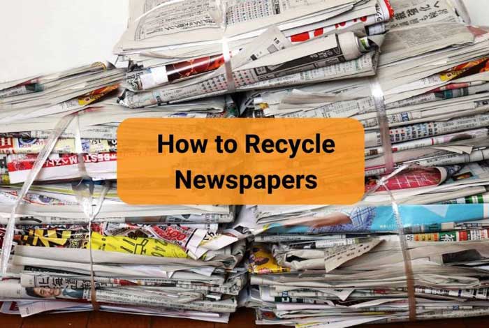 old newspaper recycling